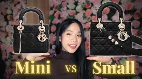 lady dior white small|Lady Dior mini vs small.